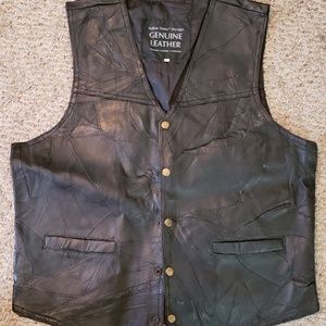Italian Stone Design Leather Vest